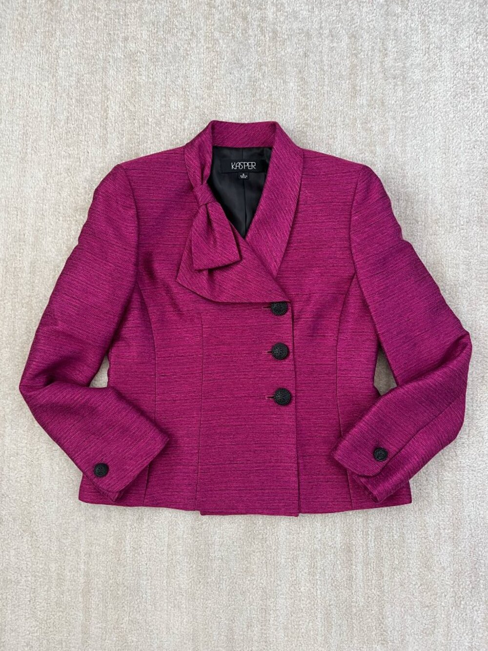 Kasper Three Button Blazer Jacket 6 Work Office